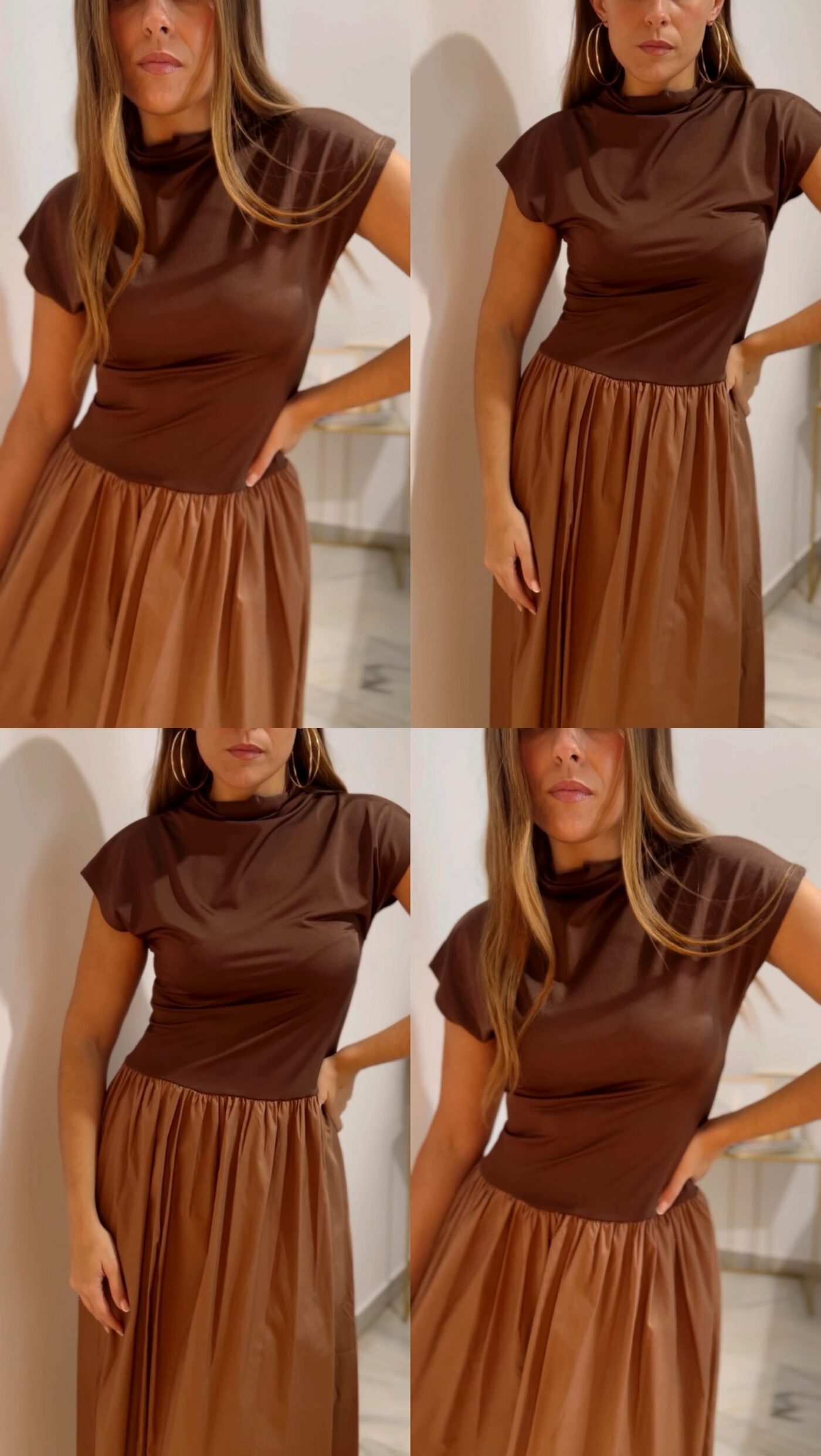Vestido globo midi