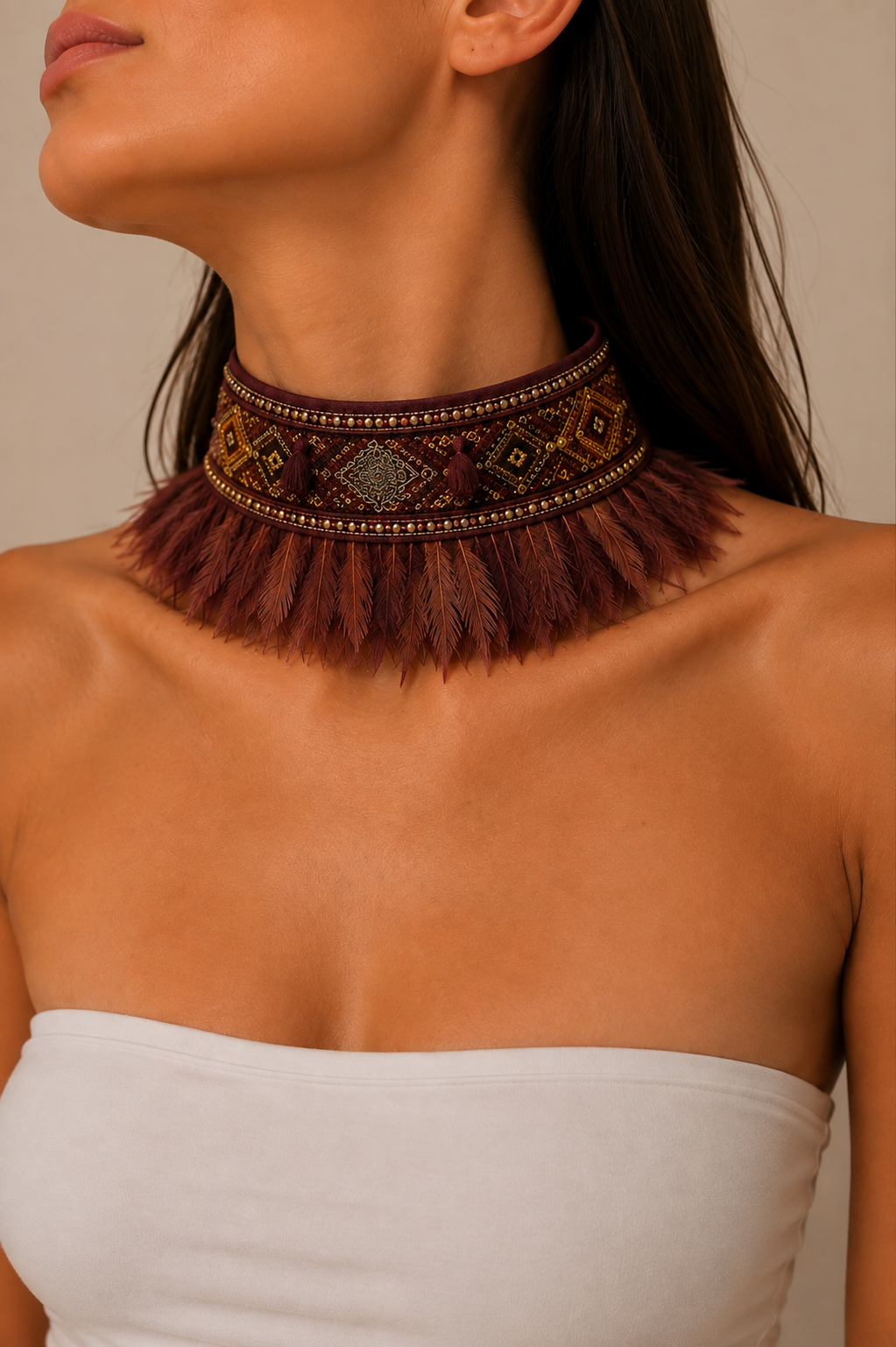 Choker plumas