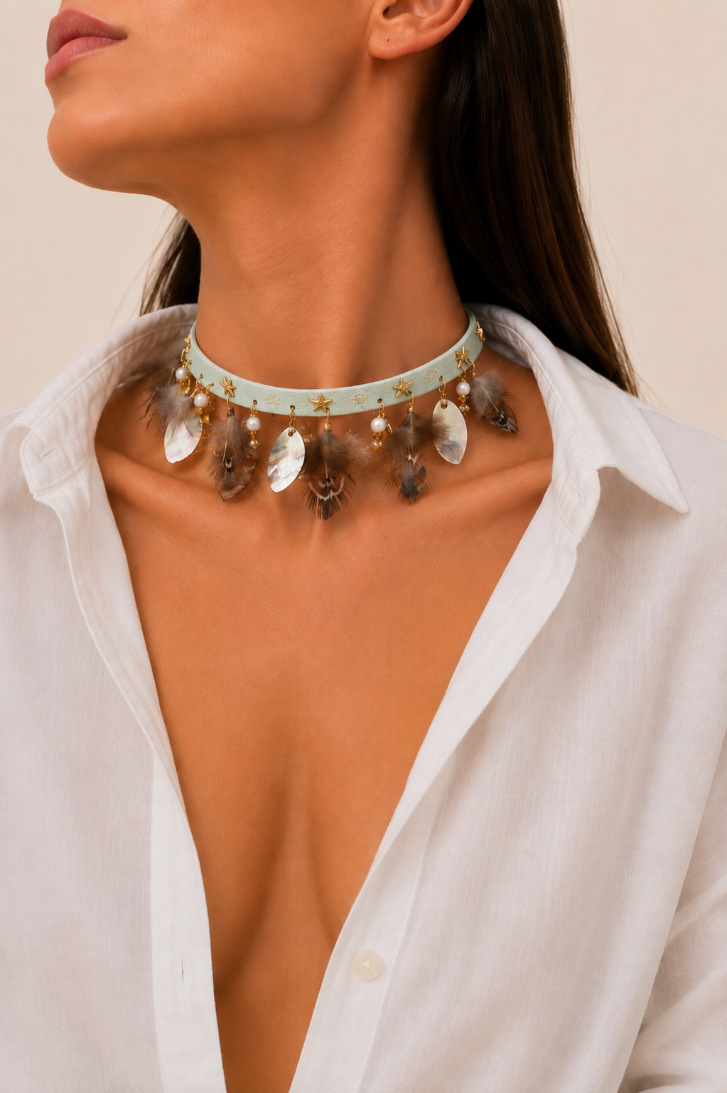 Chocker plumas