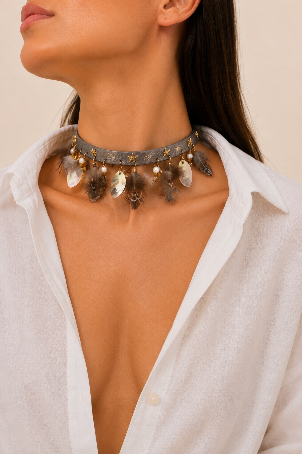 Choker plumas