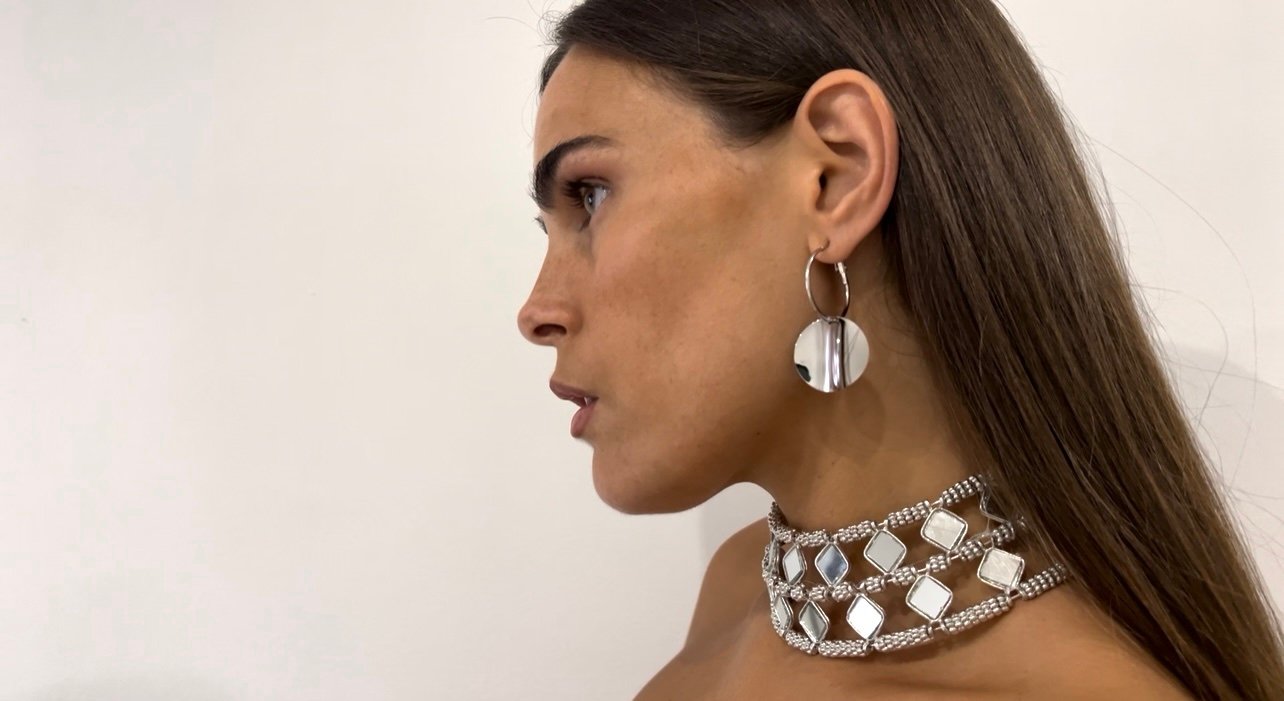 Pendientes acero plata