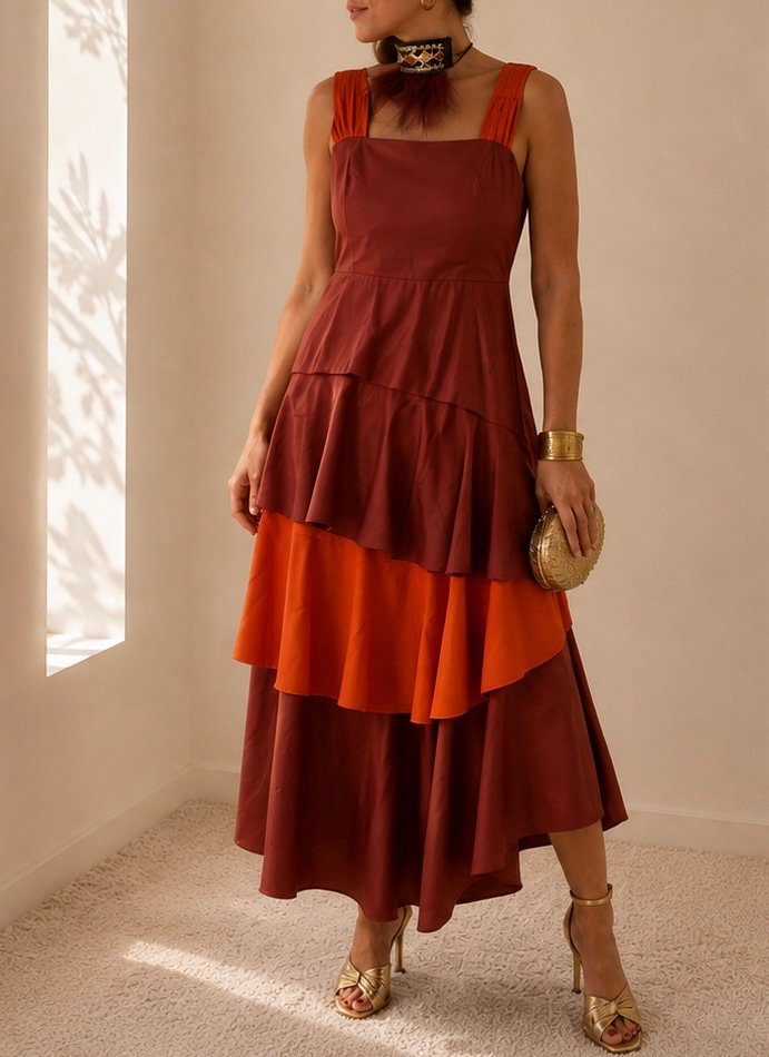 Vestido volantes