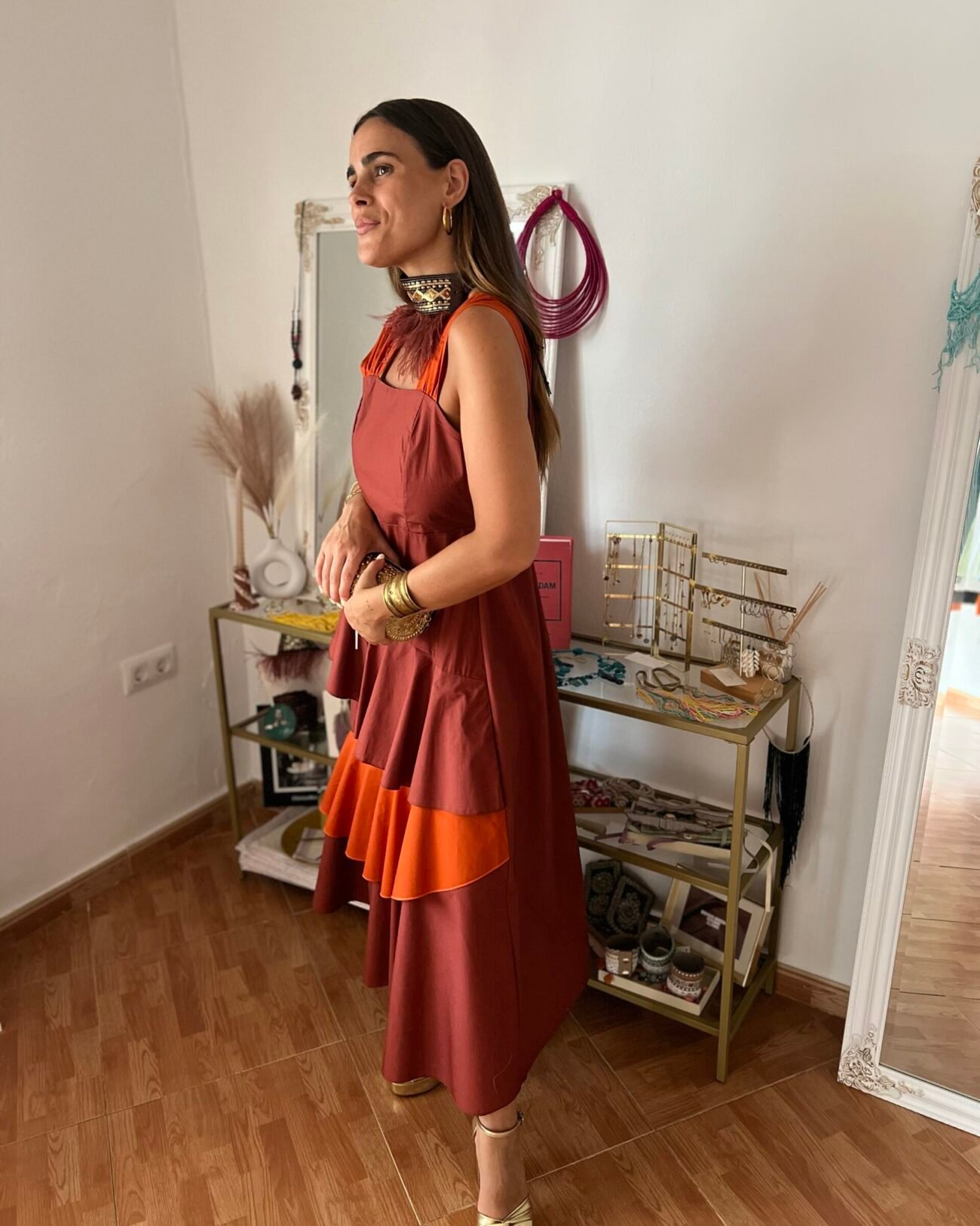 Vestido volantes