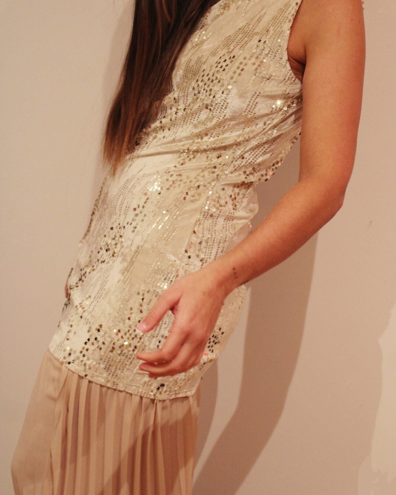 Vestido aterciopelado lentejuela