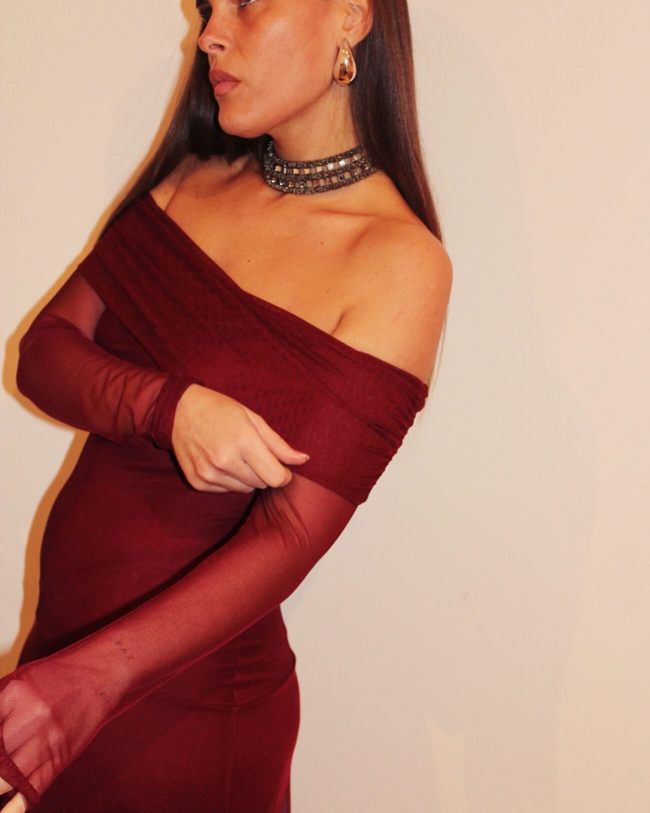 Vestido tul midi