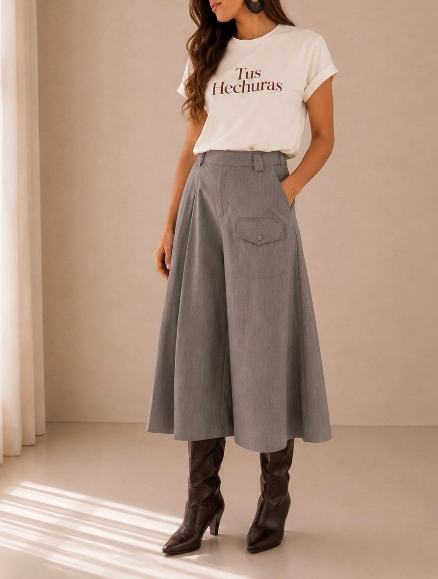 Falda efecto pantalón