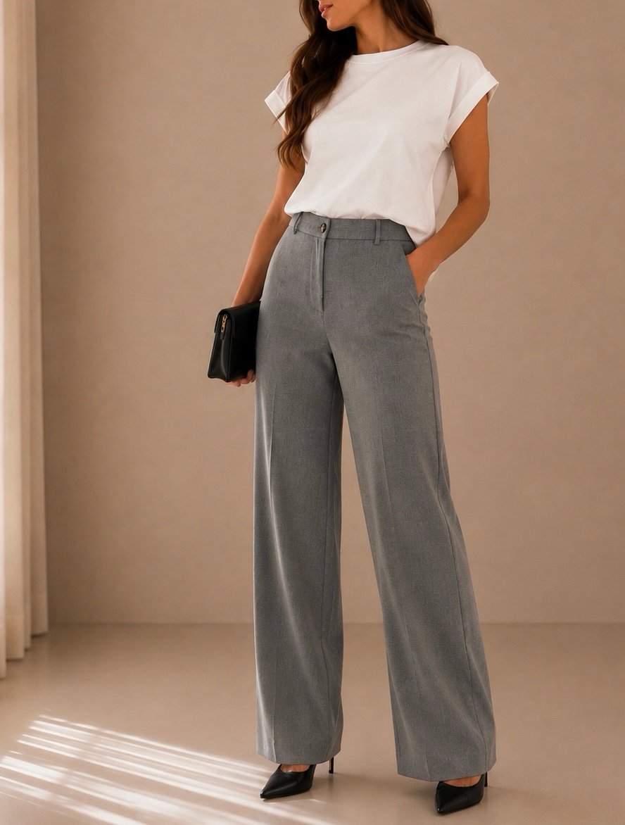 Pantalón pinza gris