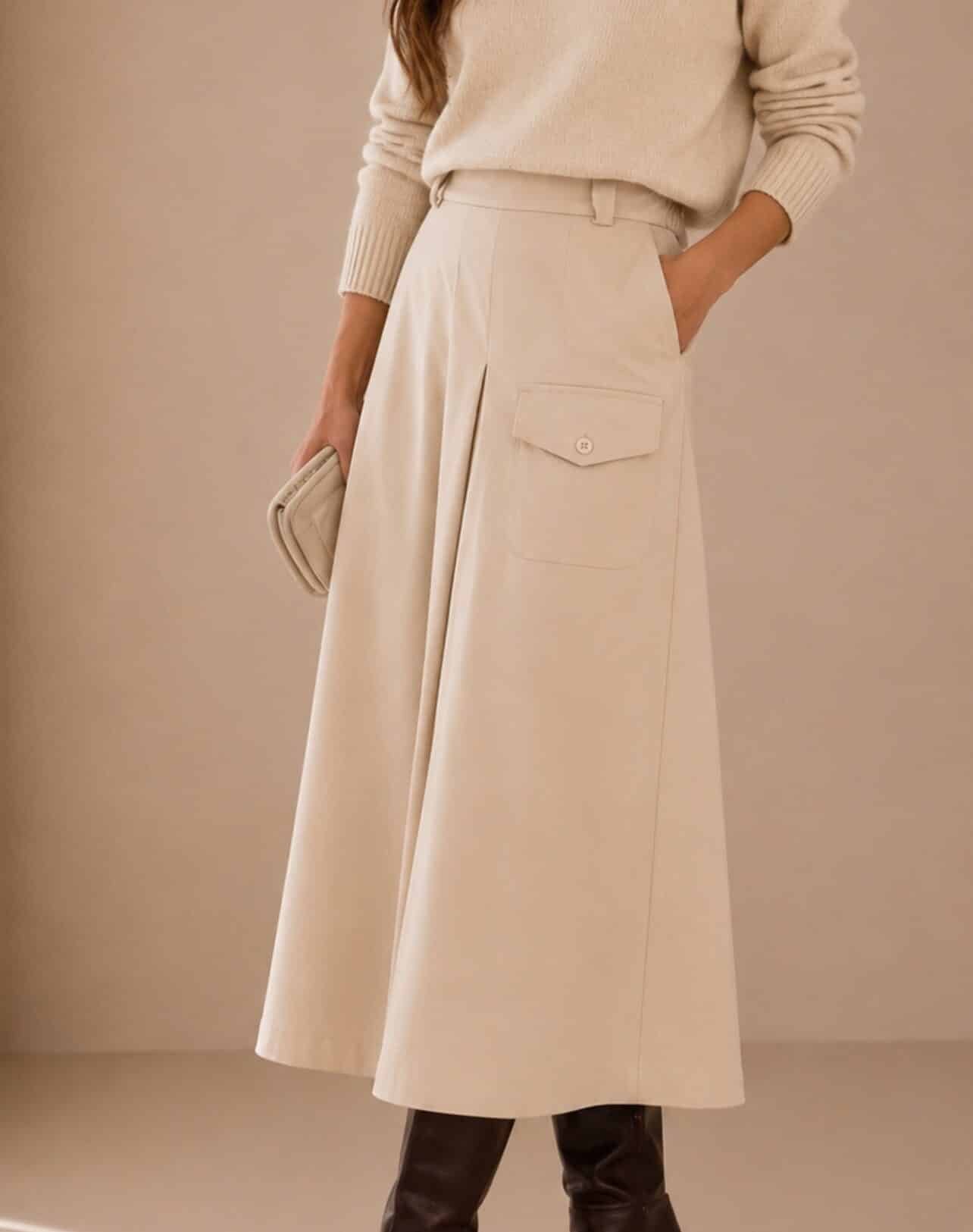 Falda efecto pantalón