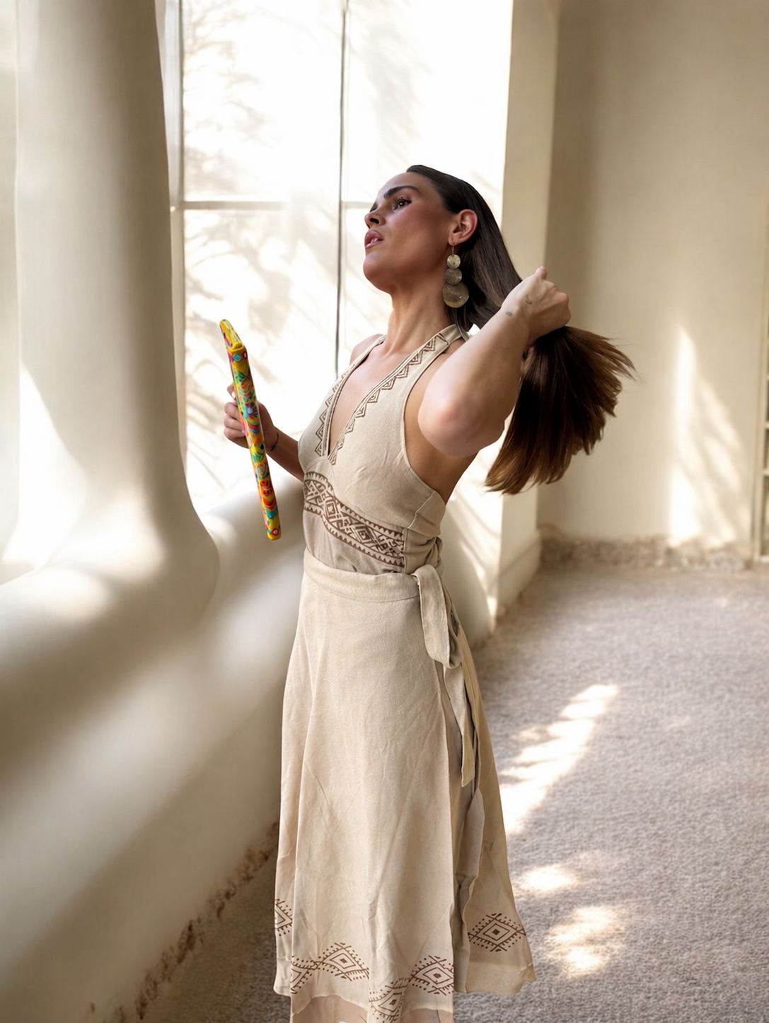 Conjunto India crema