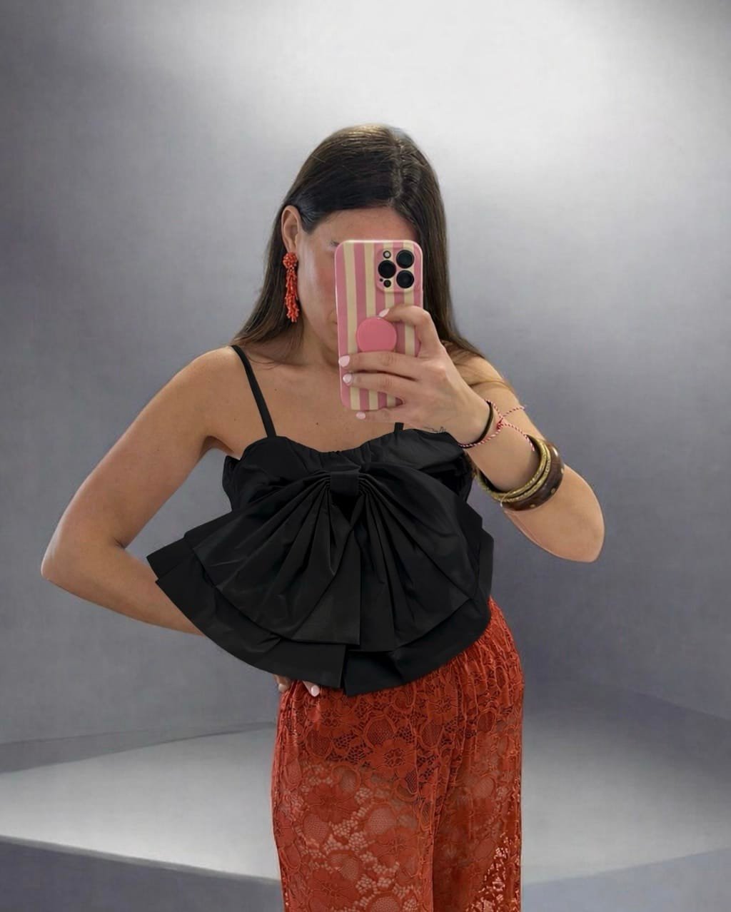 Top/vestido mini lazo