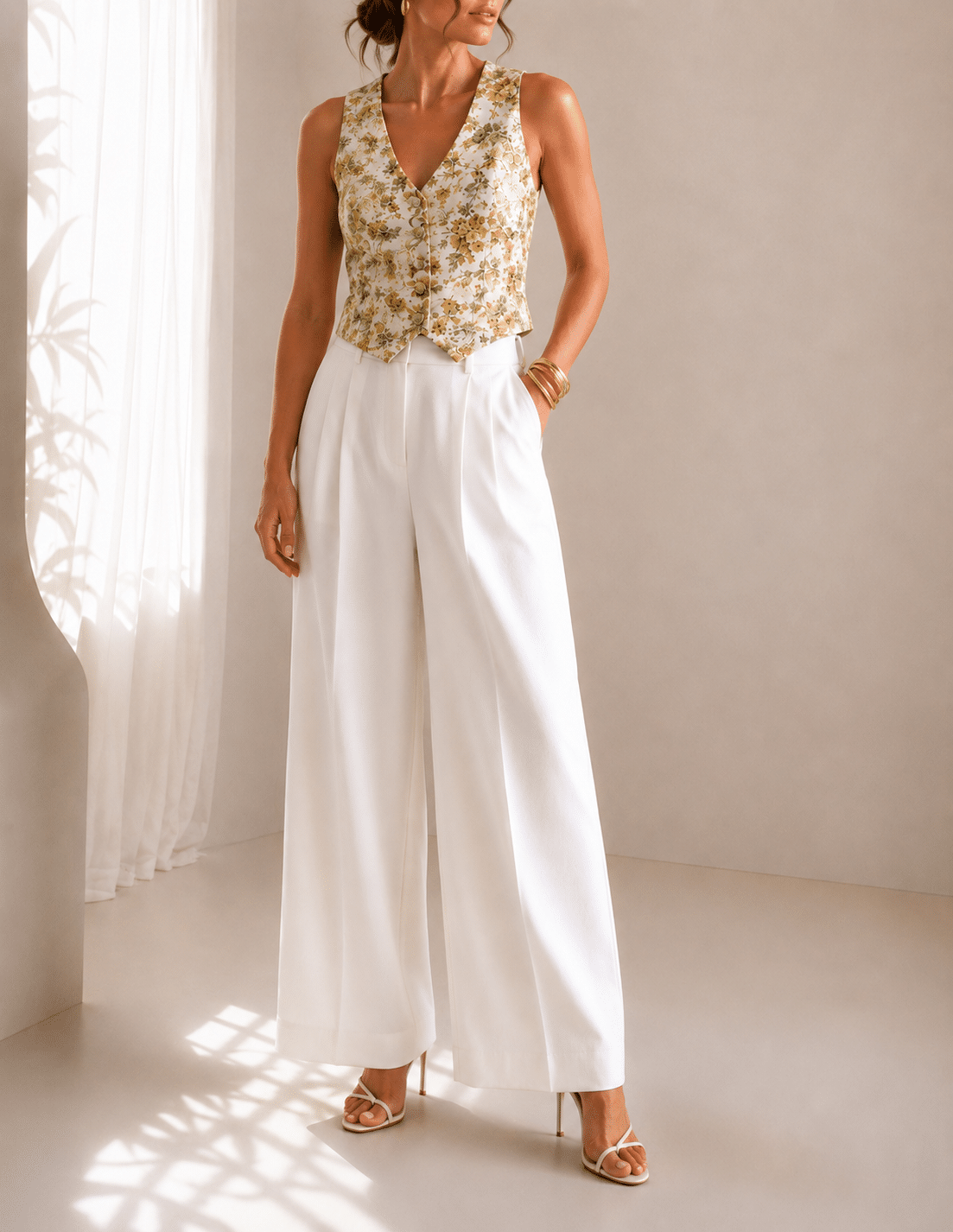Chaleco floral