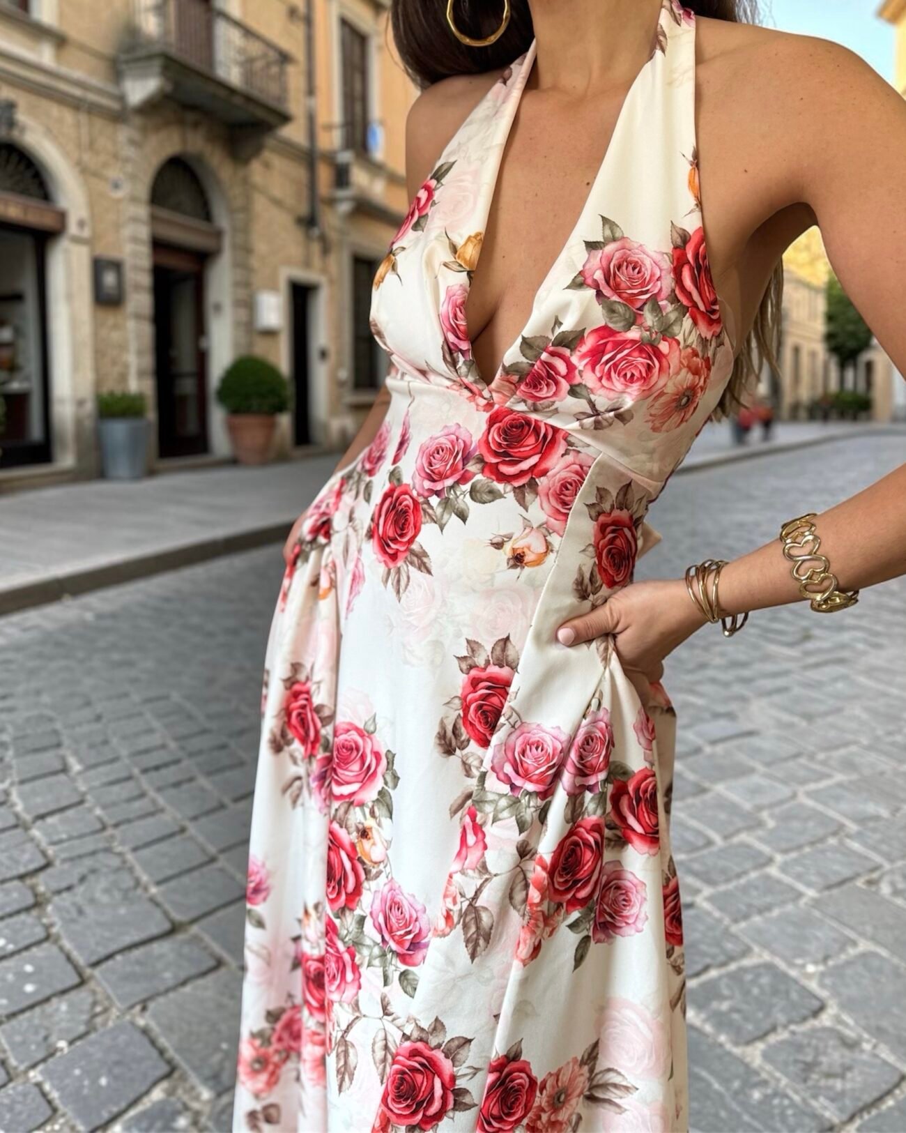 Vestido floral midi