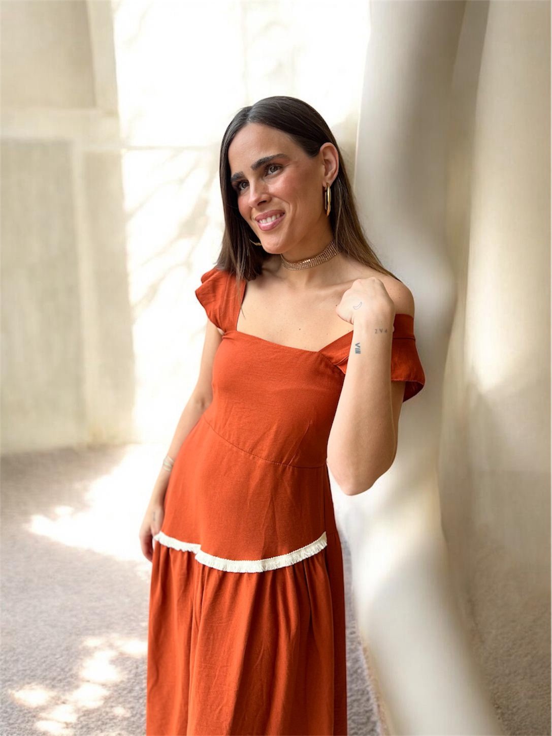 Vestido caldera relieve