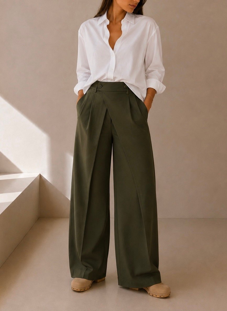 Pantalón tiro alto pinzas