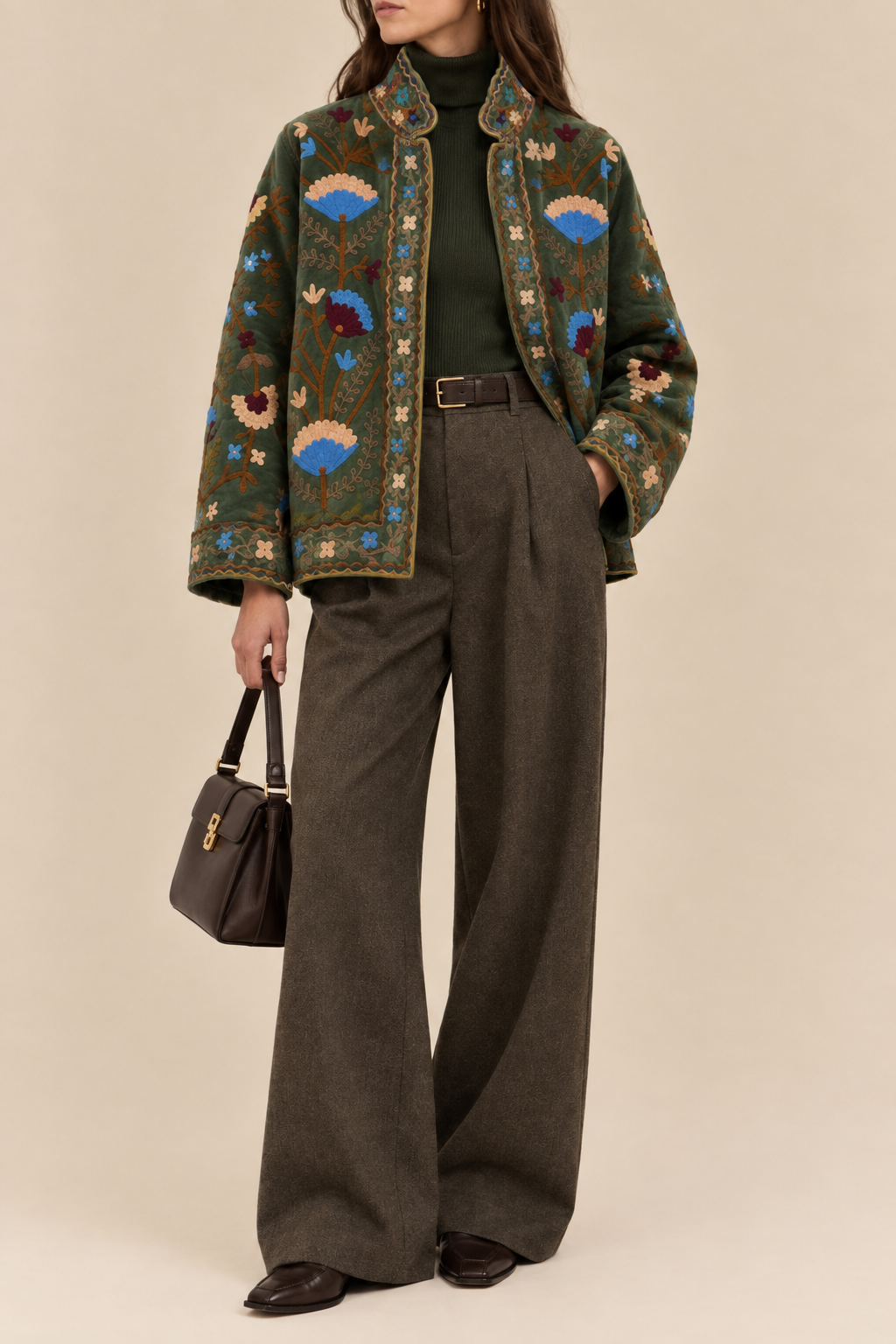 Chaqueta terciopelo bordado