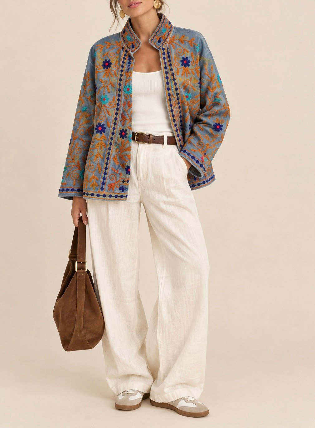 Chaqueta terciopelo bordado