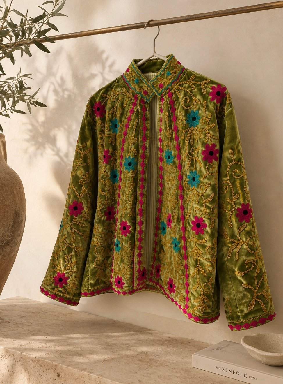 Chaqueta terciopelo bordada