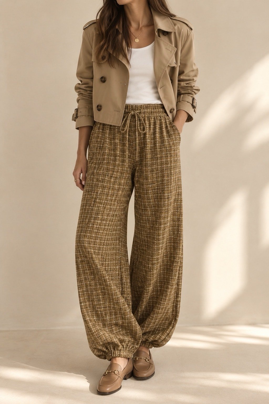 Pantalón cuadros albero